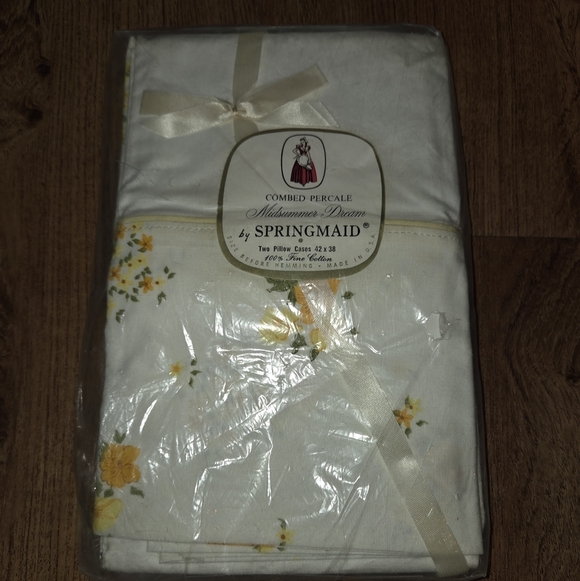 Vintage New In Package Springmaid Midsummer Dream Pillowcases 2 - Picture 1 of 4